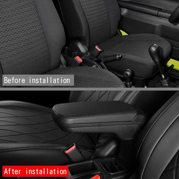 Car Storage Box, Pu Leather Central Armrest Box for Jimny Jb64w Jb74w 2020 2021 Interior Accessorie