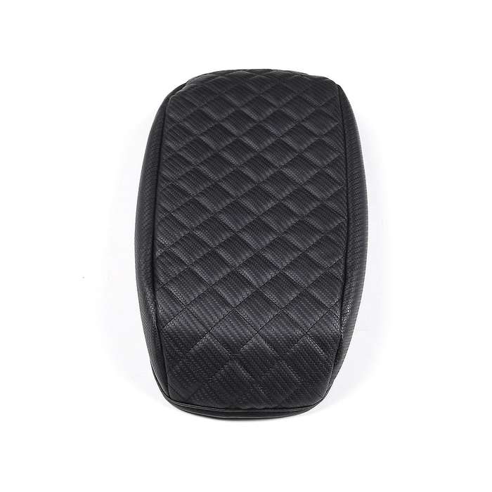 Car Stowing Tidying Armrest Box Panel Cover Accessories Check Leather Carbon Fiber for 2022