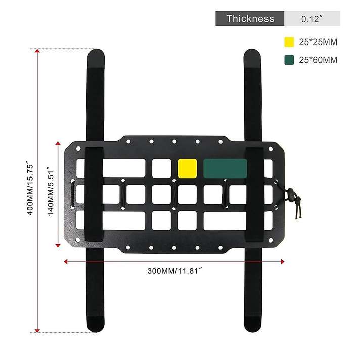 Car Sun Visor Organizer, Vehicle Rigid Molle Panel, Pickup, SUV, Truck Equipment Modular for EDC Pou