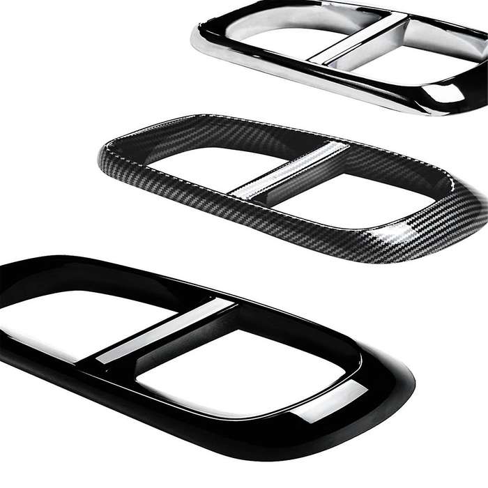 Car Tail Throat Decor Frame for - E W214 2024+ Car Exhaust Pipe Trim Cover Stickers Glossy Black