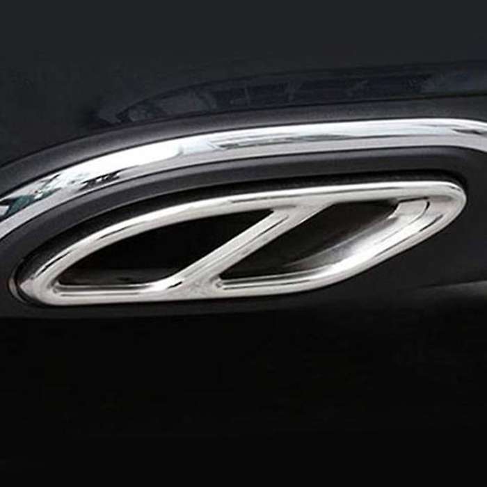 Car Tail Throat Exhaust Trim Frame Four Exhaust Hole Covers for - A-Class W177 A220 A250 2019-2021 S