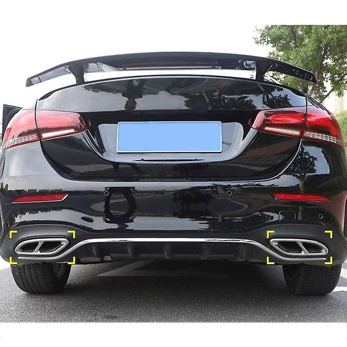 Car Tail Throat Exhaust Trim Frame Four Exhaust Hole Covers for - A-Class W177 A220 A250 2019-2021 S