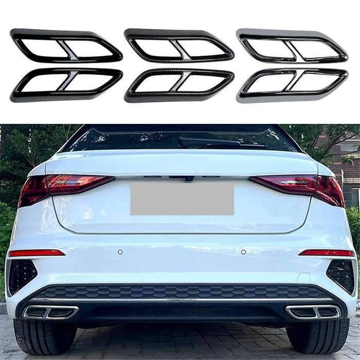Car Tail Throat Trim Frame Exhaust Pipe Exterior Accessories for A3 8y Sportback Sedan 2021+ A