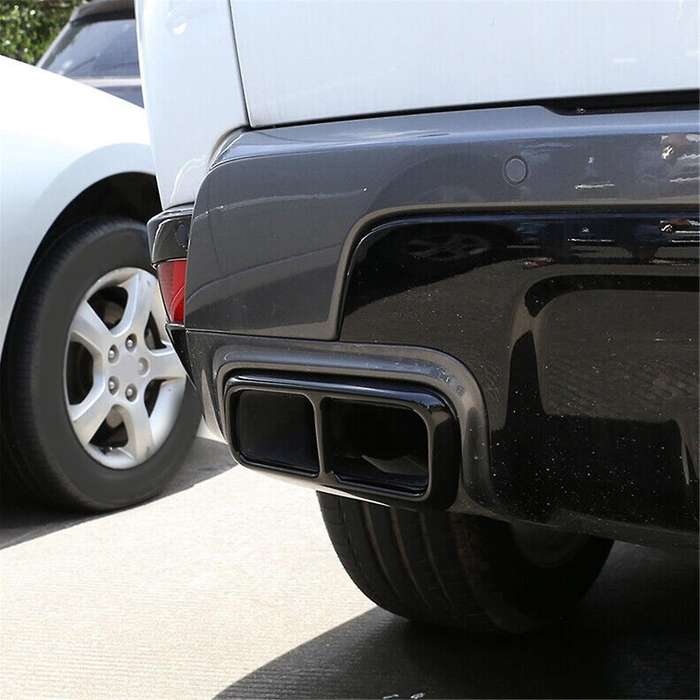 Car Tail Throat Trim for Range Sport 2018-2022 Exhaust Pipe Cover Tail Pipe Cover Trim Gloss Black