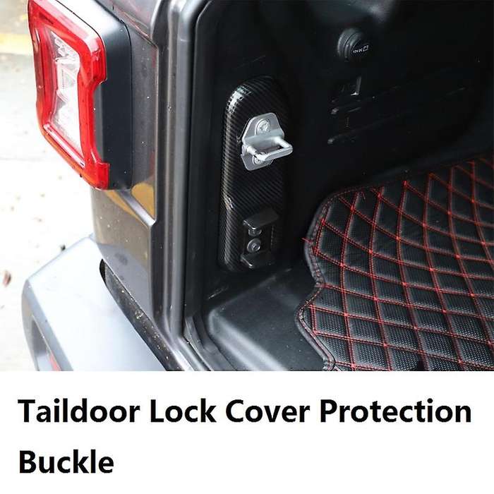 Car Taildoor Lock Cover Protection Buckle for Wrangler JL 2018-2020 Accessories