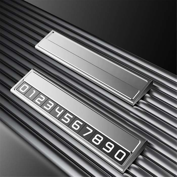 Car Temporary Parking Cartoon with Phone Number Plate Aluminum Parking Car Shape Car Accessories Par