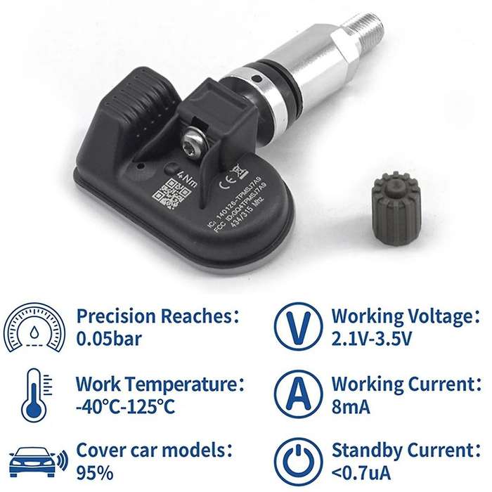 Car Tire Pressure Monitor System Sensors Tpms Sensor for A3 A4 A5 Cc 1k0907253e 1k0907255c 1k090725