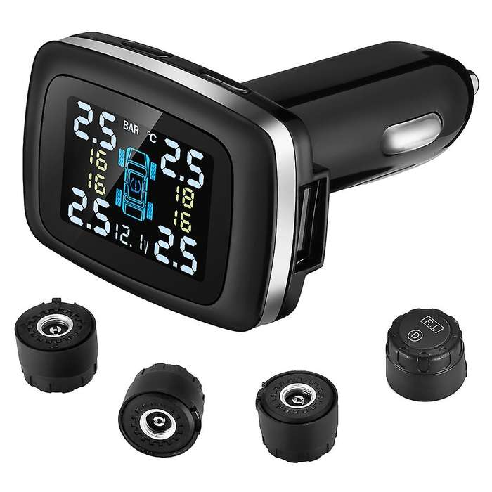 Car Tpms Lighter Digital Tpms Car Tire Pressure Alarm System Usb Port Security Alarm Systems Tire P