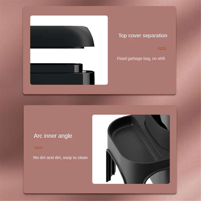 Car Trash Can Spill Proof Plastic Car Garbage Can - Basket Bin Organizer 7L Dedicated Rear Storage