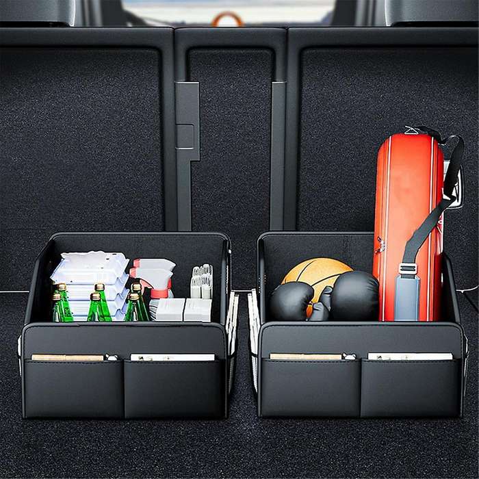 Car Trunk Organizer Folding Auto Trunk Storage Box Multi Compartment Storage Bins Stowing Tidying f