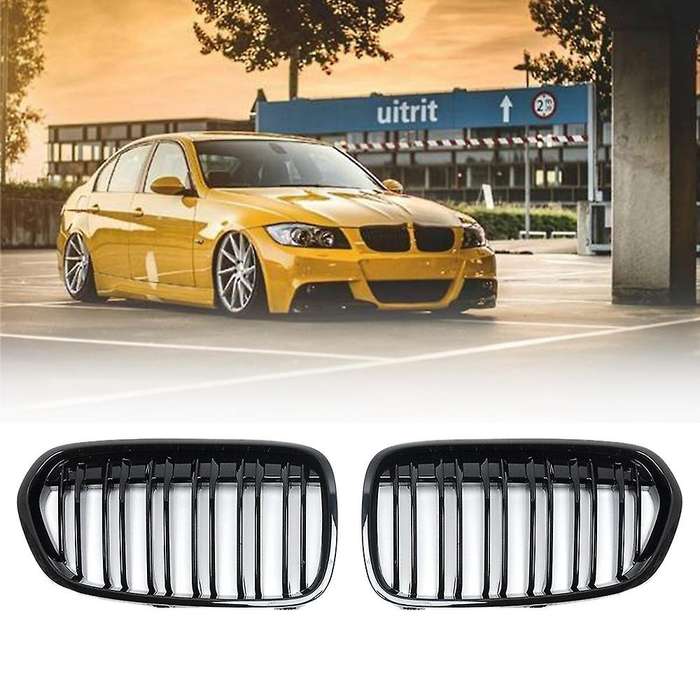 Car Two Line Front Bumper Kidney Grille Mesh Grill for 1 Series F52 4D 2016- 2020