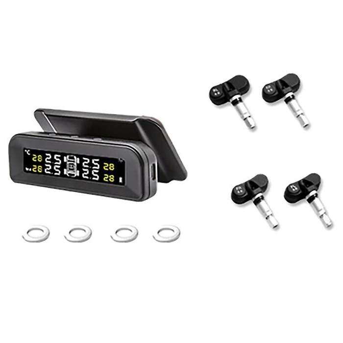Car Tyre Pressure Monitoring System Solar Power Digital Auto Security Alarm Systems Tyre Pressure Ca