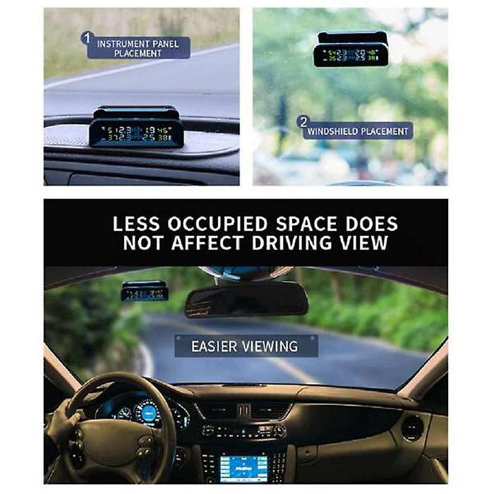 Car Tyre Pressure Monitoring System Solar Power Digital Auto Security Alarm Systems Tyre Pressure Ca