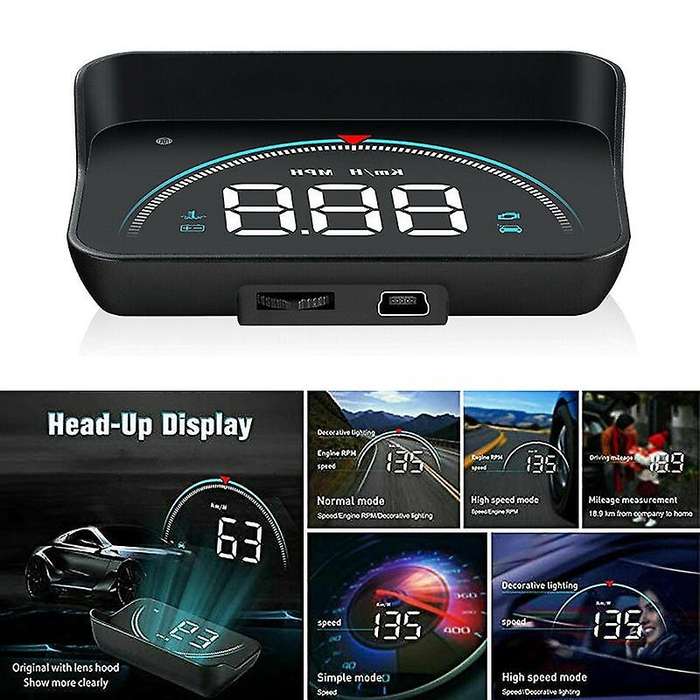 Car Universal HUD Head Up Display OBD II/GPS Interface,Car Speed Projector MPH meter Car Oil Consump