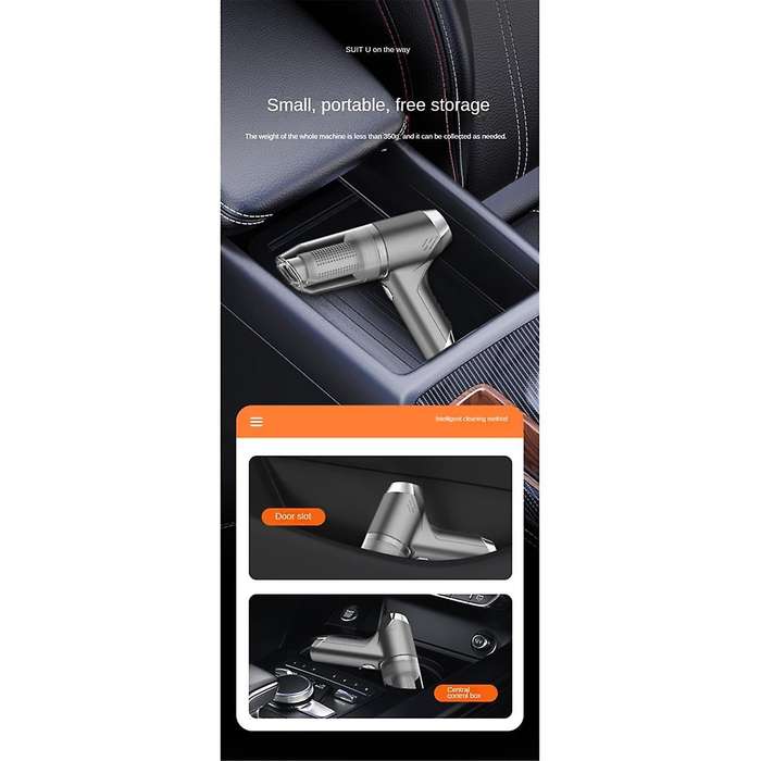 Car Vacuum Cleaner 12000pa Wireless Handheld Strong Suction Vacuum Cleaner Portable Robot for Car Ho