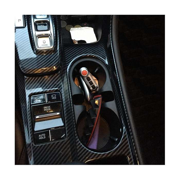 Car Water Cup Holder Cover Frame Trim for 2020-2022 Interior Accessories ,abs Carbon Fiber