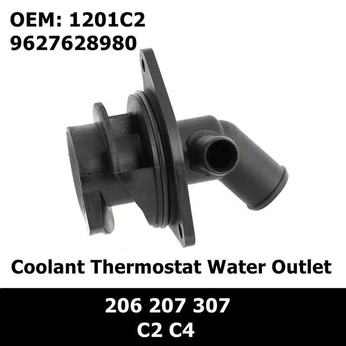 Car Water Pump Cover Coolant Thermostatic Outlet Cover for 1007 206 207 307 C2 C4 1201C2 9627628980
