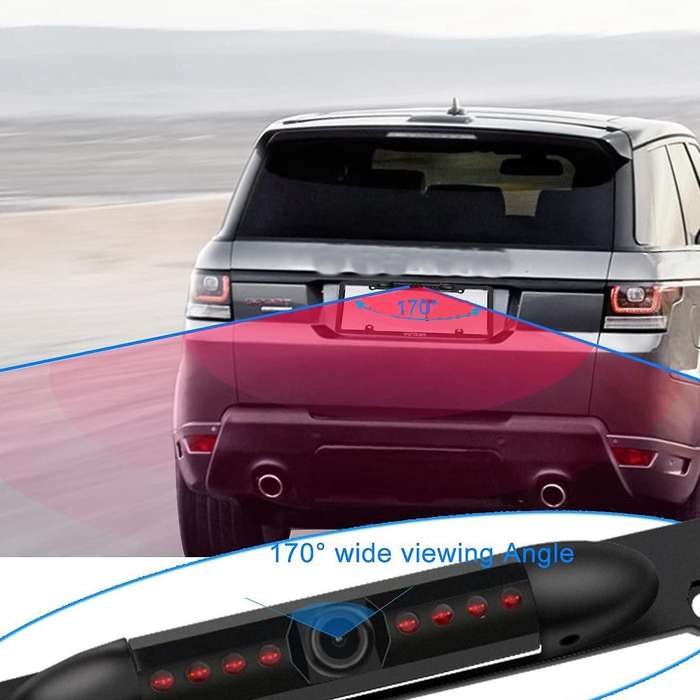 Car Waterproof Universal 170 Wide-Angle American License Plate Frame Camera 8LED Infrared Night Visi