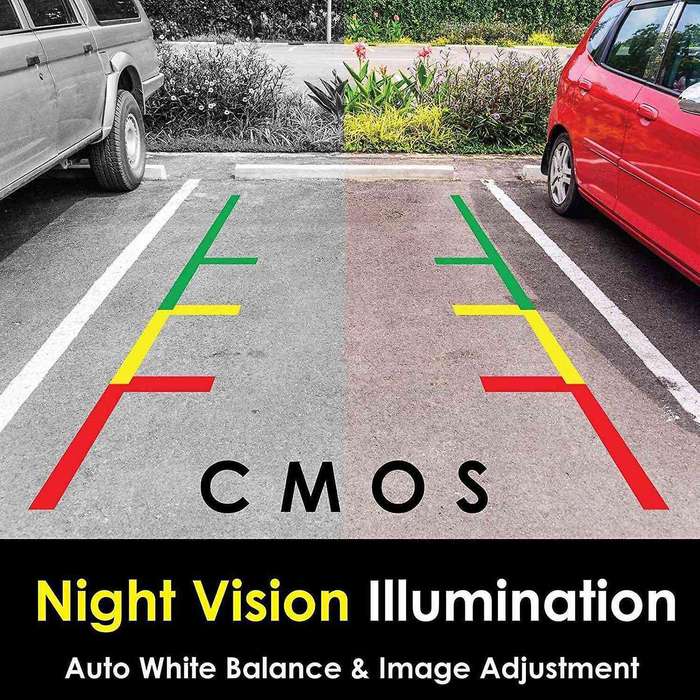 Car Waterproof Universal 170 Wide-Angle American License Plate Frame Camera 8LED Infrared Night Visi