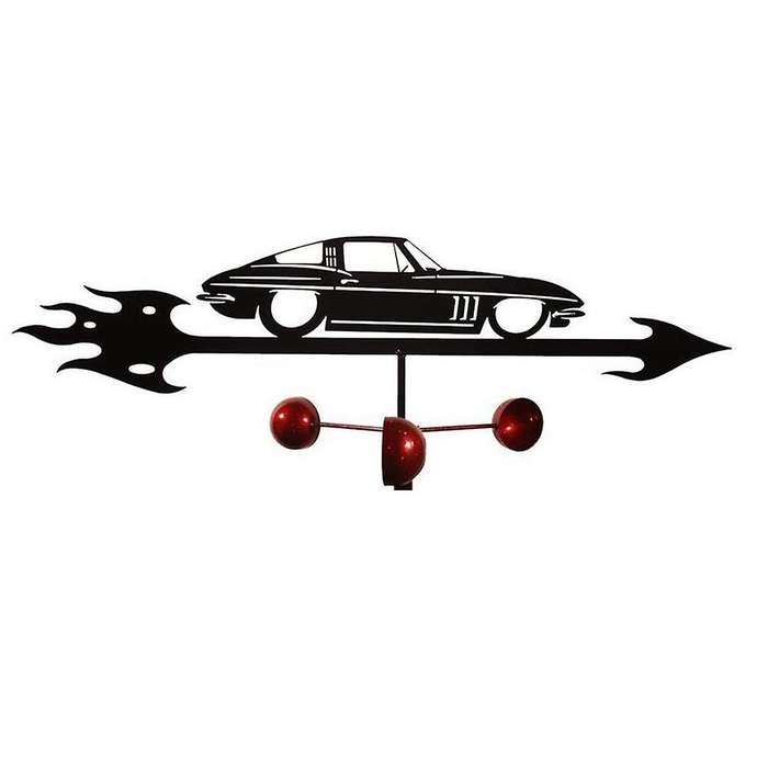 Car Weather Vane Stainless Steel Spray Paint Outdoor European Rooftop Roof Ornaments