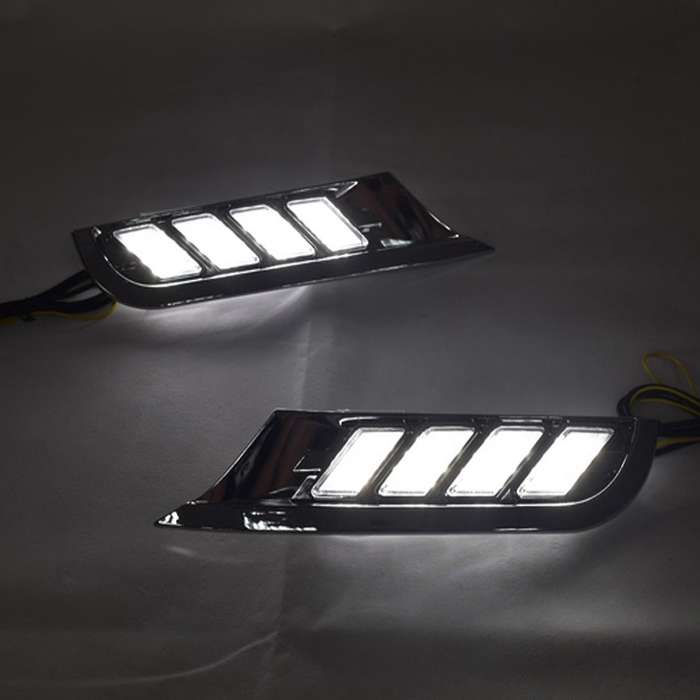 Car Waterproof Yellow Turn Signal Relay 12V LED DRL Daytime Running Lights Daylight Fog Lamp for Kic