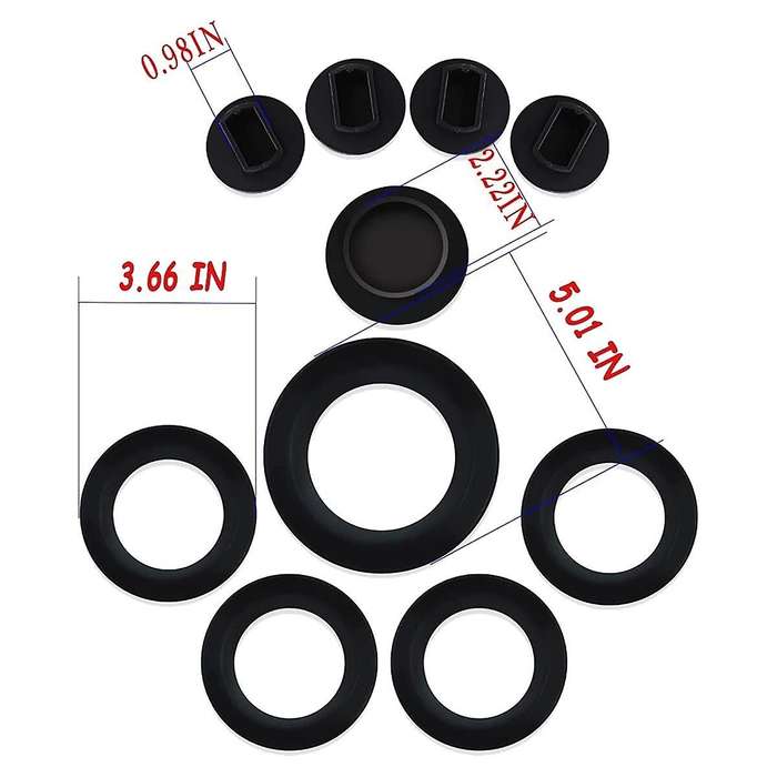 Car Wheel Towing Gasket Hitch Puck Cover Plug Trim Ring BC3Z99000A25A for Super Duty 350 450 550 20