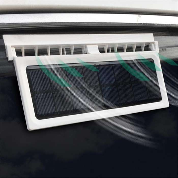 Car White Ventilation Fan Solar Charging Car Fan Heater Fan for Car Window Cooling Artifact Car Exha