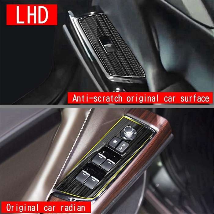 Car Window Glass Lift Button Switch Cover Trim Stainless Steel Door Armrest Panel for CX9 -9 2022+ L