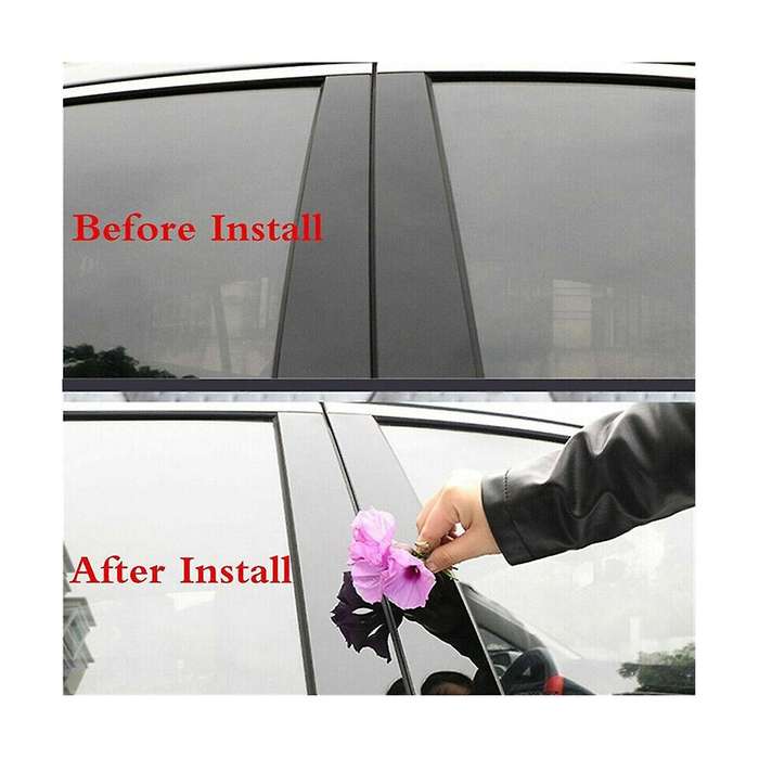 Car Window Door Column B C Pillar Post Cover for X5 E53 2000-2006 Black Pc Sticker ,8Pcs