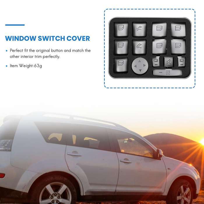 Car Window Glass Lift Button Sticker Compatible Mercedes Benz