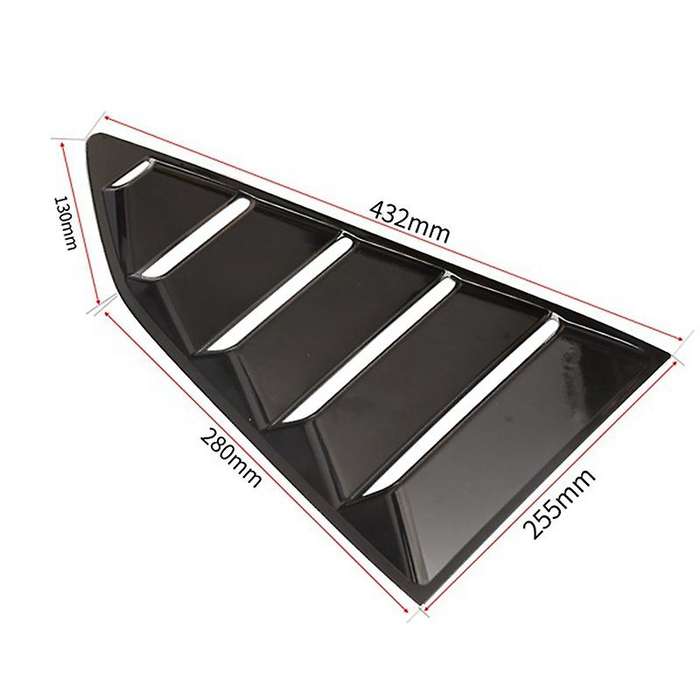 Car Window Louver Cover,Rear Louver Frame Vent,Window Decoration Rear Windshield Side Vent,for 2017+