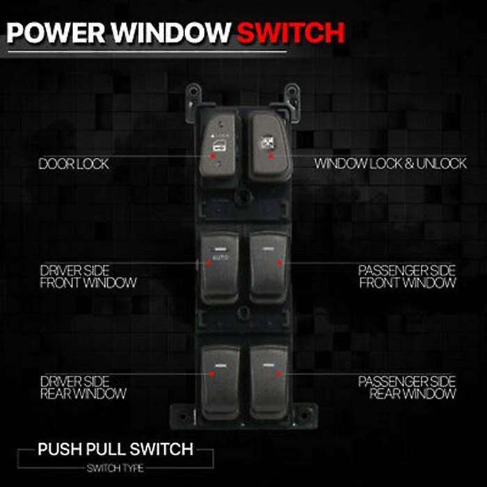 Car Window Regulator Switch Single Window Switch Button for 2008-2010 935803K500 935703K600