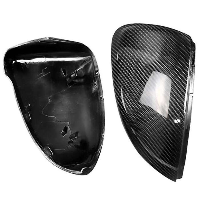 Car Wing Door Carbon Fiber Rear View Rearview Mirror Covers Cap Trim Case for Fiesta Mk7 2009-2017