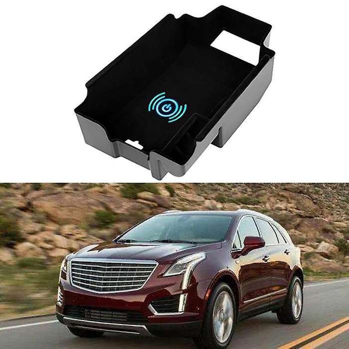Car Wireless Charging Armrest Center Console Organizer Storage Box Charging for XT5 2017-2020