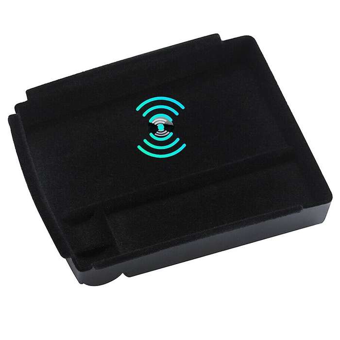 Car Wireless Charging Armrest Center Console Organizer Storage Box Charging for Model S X 2016-2019