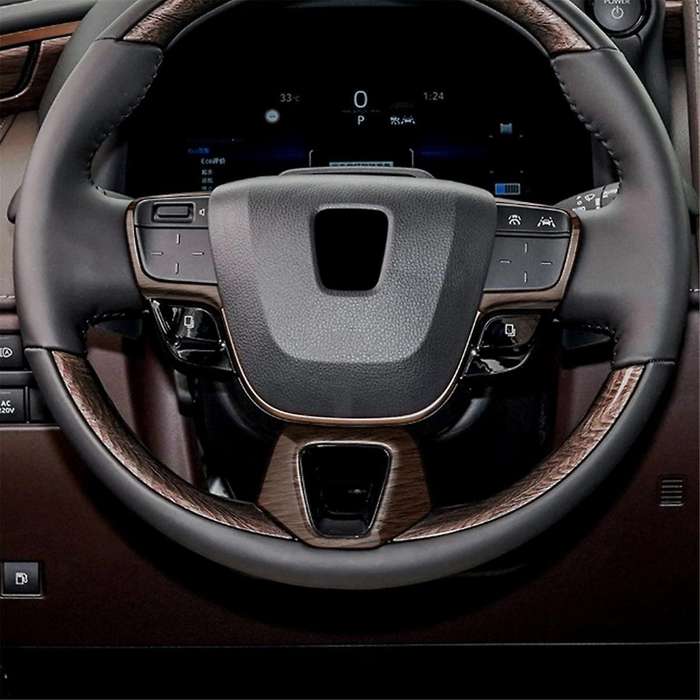Car Wood Grain Steering Wheel Trim Frame Cover Sticker Car Inner Accessories for Alphard 40 Series 2