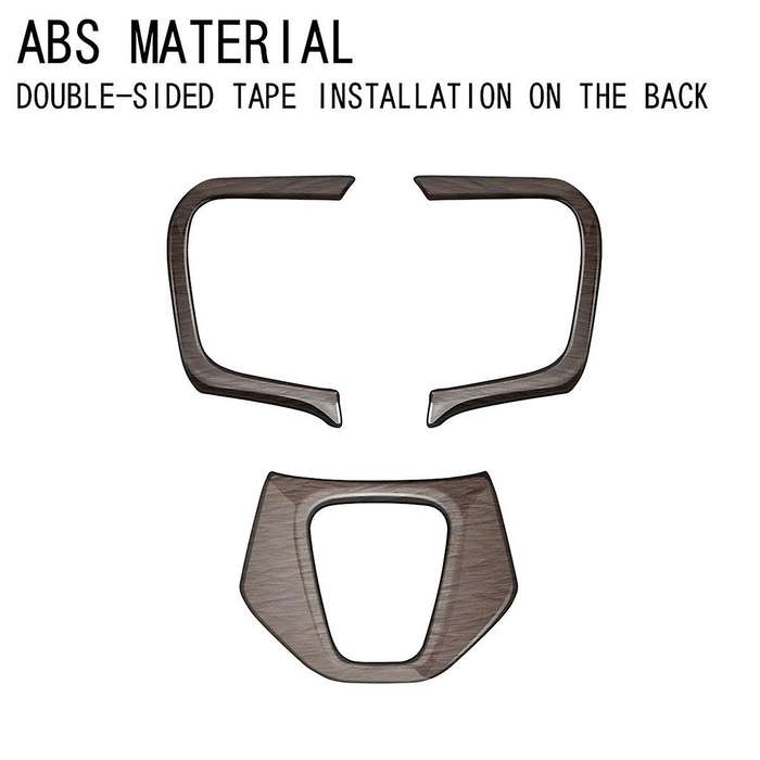 Car Wood Grain Steering Wheel Trim Frame Cover Sticker Car Inner Accessories for Alphard 40 Series 2