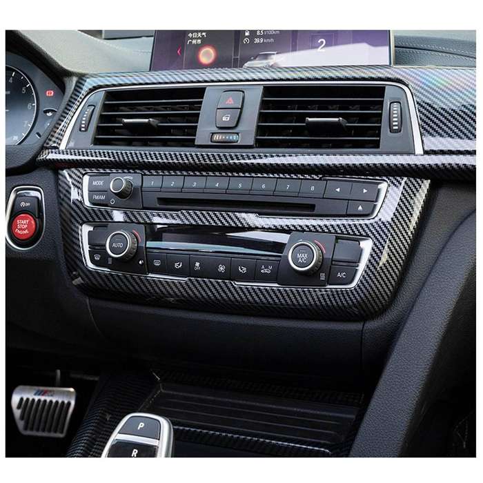 Carbon Fiber ABS Center Control Air Conditioning Volume CD Panel Cover for - 3 4 Series F80 F82 F30