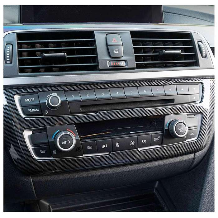 Carbon Fiber ABS Center Control Air Conditioning Volume CD Panel Cover for - 3 4 Series F80 F82 F30