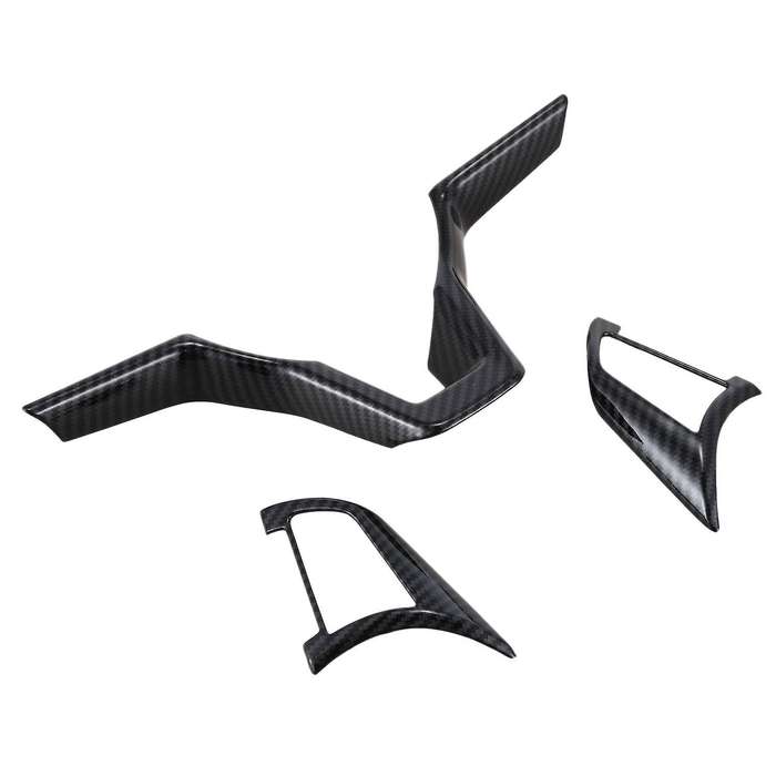 Carbon Fiber ABS Car Steering Wheel Covers Trim Sticker Trim Frame Panel Hood for 2017-2020 T32