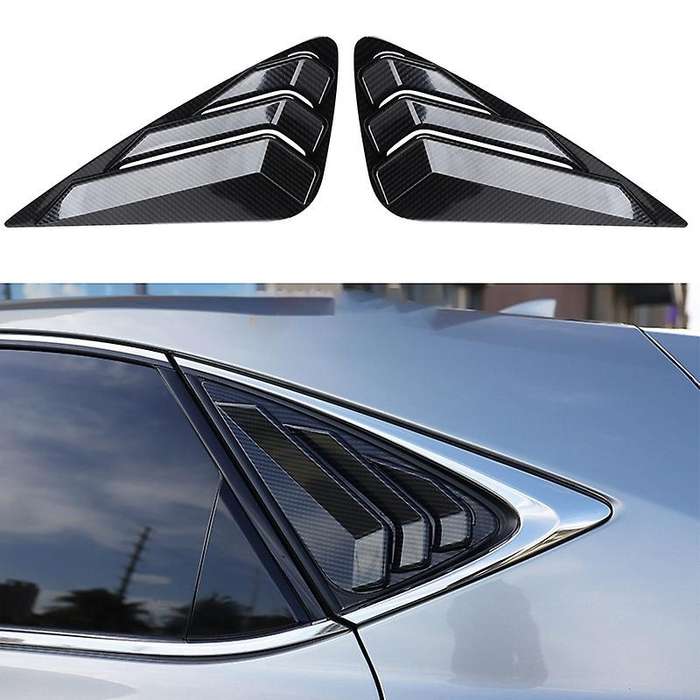 Carbon Fiber ABS Car Rear Side Window Triple-cornered Cover Trim Side Wing Spoiler for NX 2015-2019