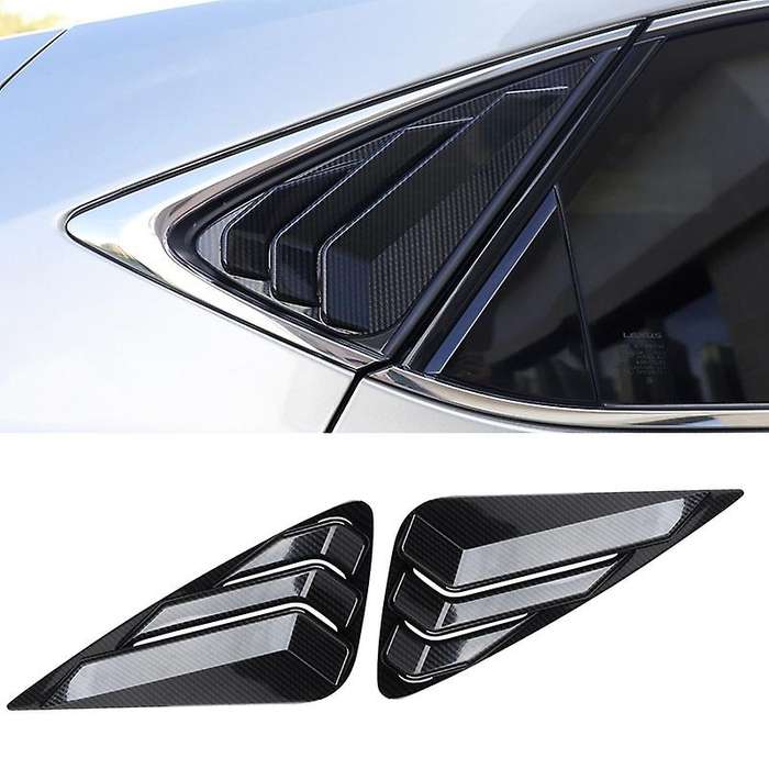 Carbon Fiber ABS Car Rear Side Window Triple-cornered Cover Trim Side Wing Spoiler for NX 2015-2019