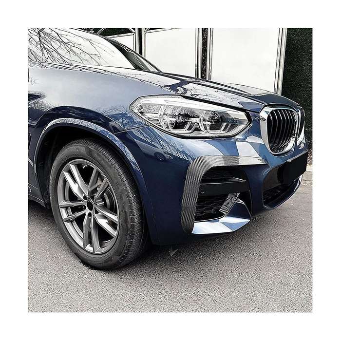Carbon Fiber ABS Front Bumper Splitter Spoiler Fog Light Canard for X3 X4 G01 G02 2018-2021