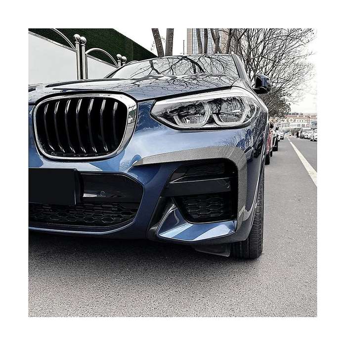 Carbon Fiber ABS Front Bumper Splitter Spoiler Fog Light Canard for X3 X4 G01 G02 2018-2021