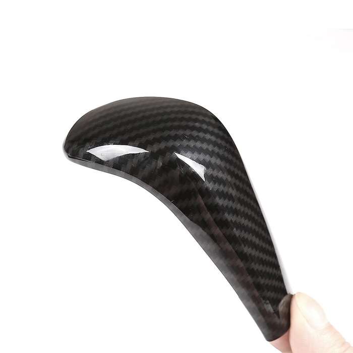 Carbon Fiber ABS Gear Shift Knob Head Cover Trim Sticker for E90 E92 E93 E87 3 Series 2005-2012 Car