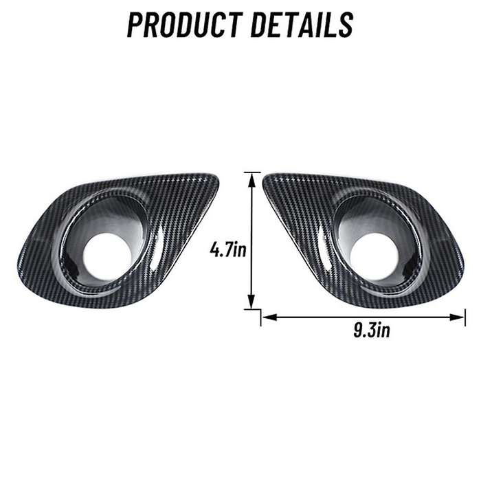 Carbon Fiber ABS for Charger 2015-2021 Front Fog Light Lamp Cover Trim Guard Protector Frame Car Acc