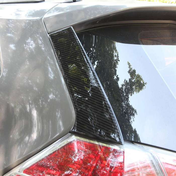 Carbon Fiber ABS Rear Window Side Wing Roof Spoiler Splitter for 2014-2018 Decoration Stickers