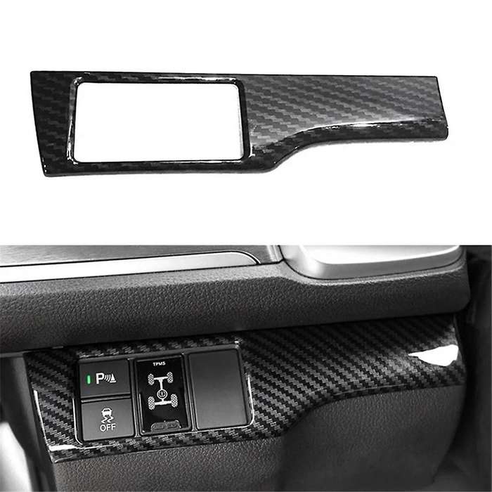 Carbon Fiber ABS Style Headlight Switch Button Cover Trim for 10Th X 2016 2017 2018 2019 2020 2021 L