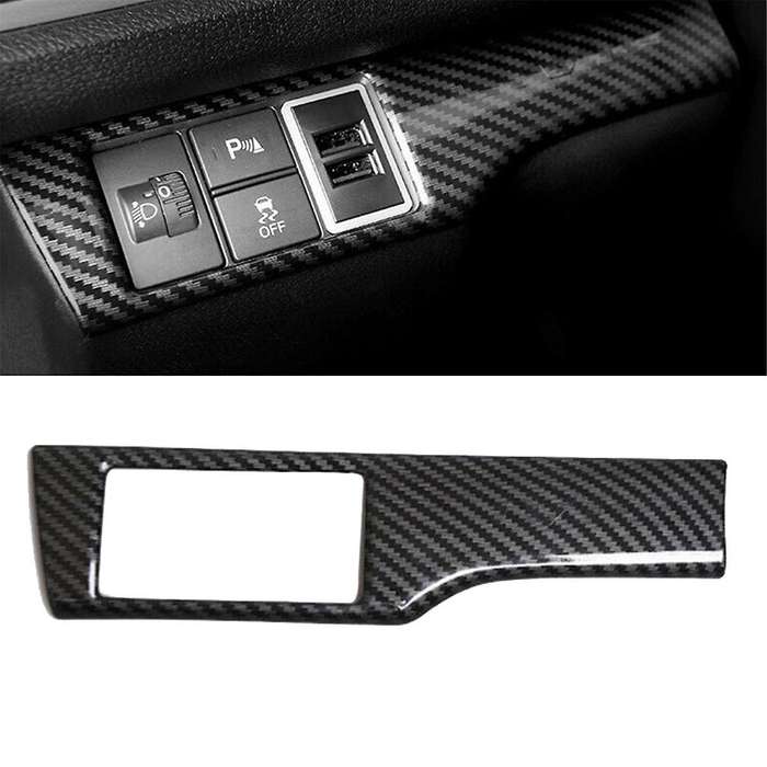 Carbon Fiber ABS Style Headlight Switch Button Cover Trim for 10Th X 2016 2017 2018 2019 2020 2021 L
