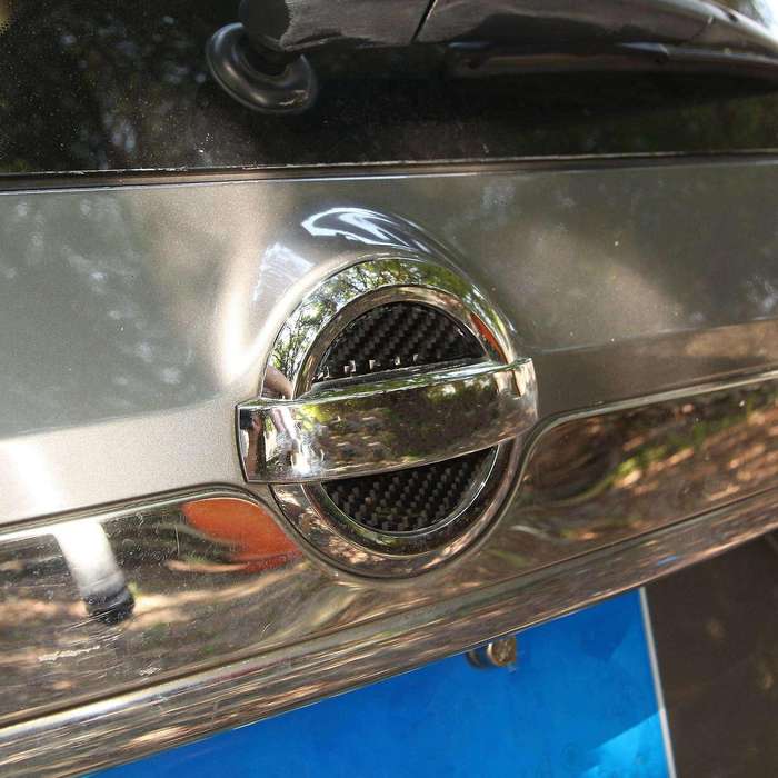 Carbon Fiber ABS Sign Panel Cover Decorate Trim for 2014-2018 Car Stylings